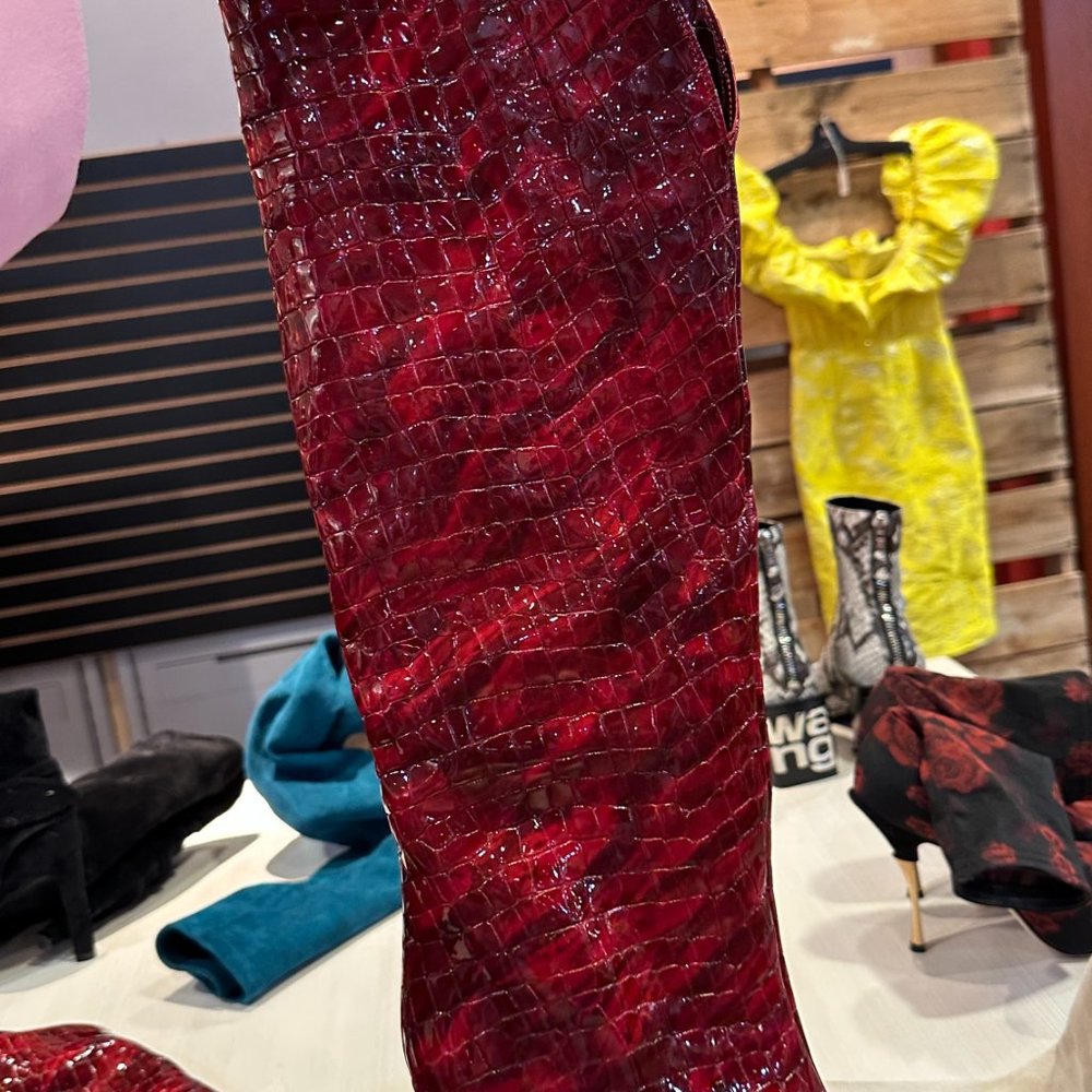 PARIS TEXAS Python Embossed Boots size 39 - Picture 5 of 5